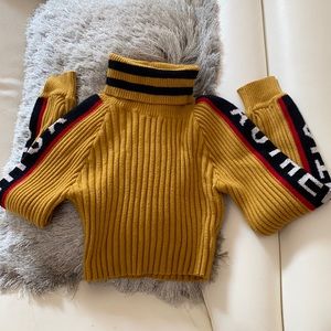 Fashion Nova Mustard Cropped Sweater